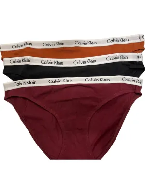 Women's 3 Pack Bikini Bottom In Red/black/orange
