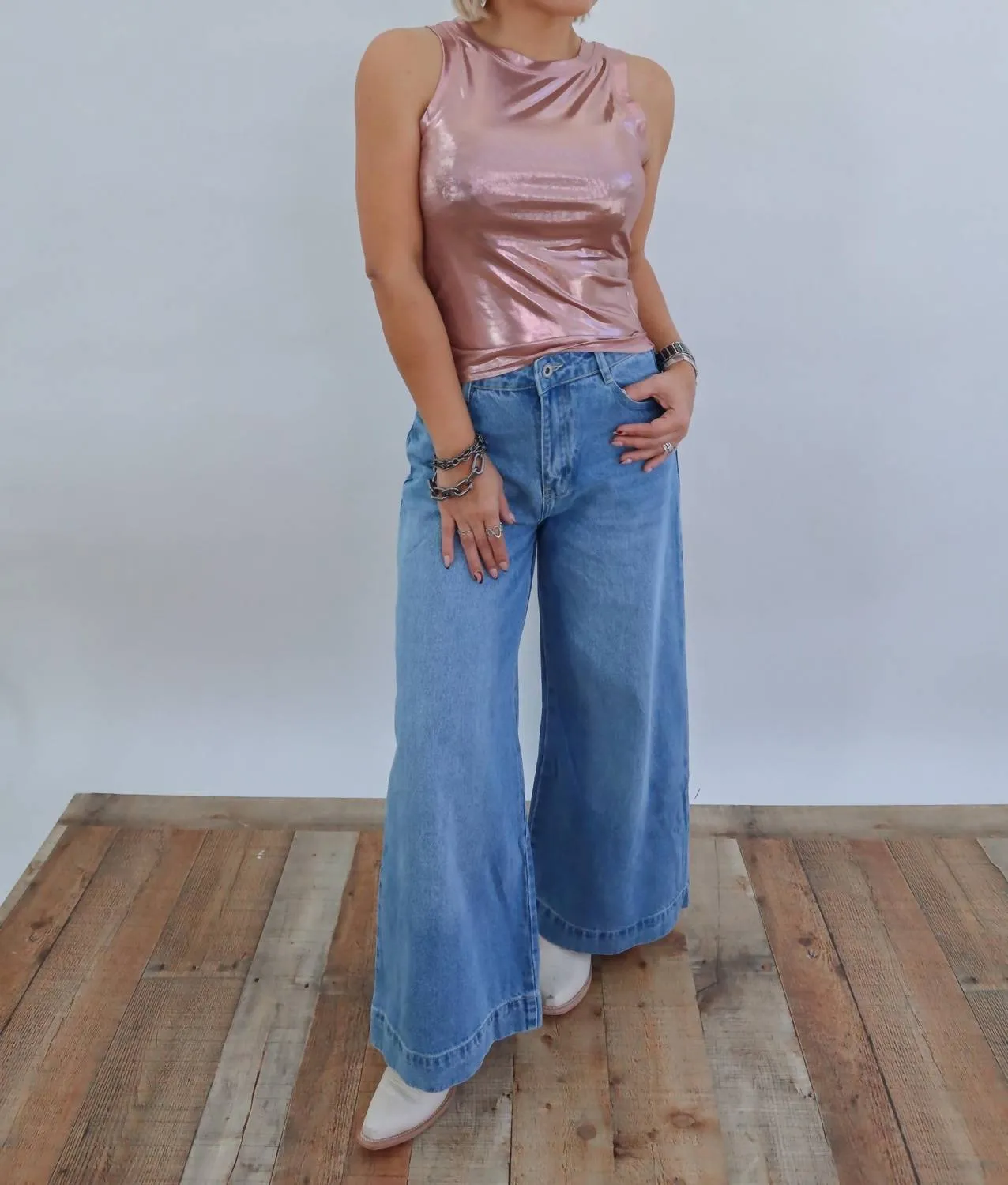 Women's Alameda Sleeveless Top In Rose Gold