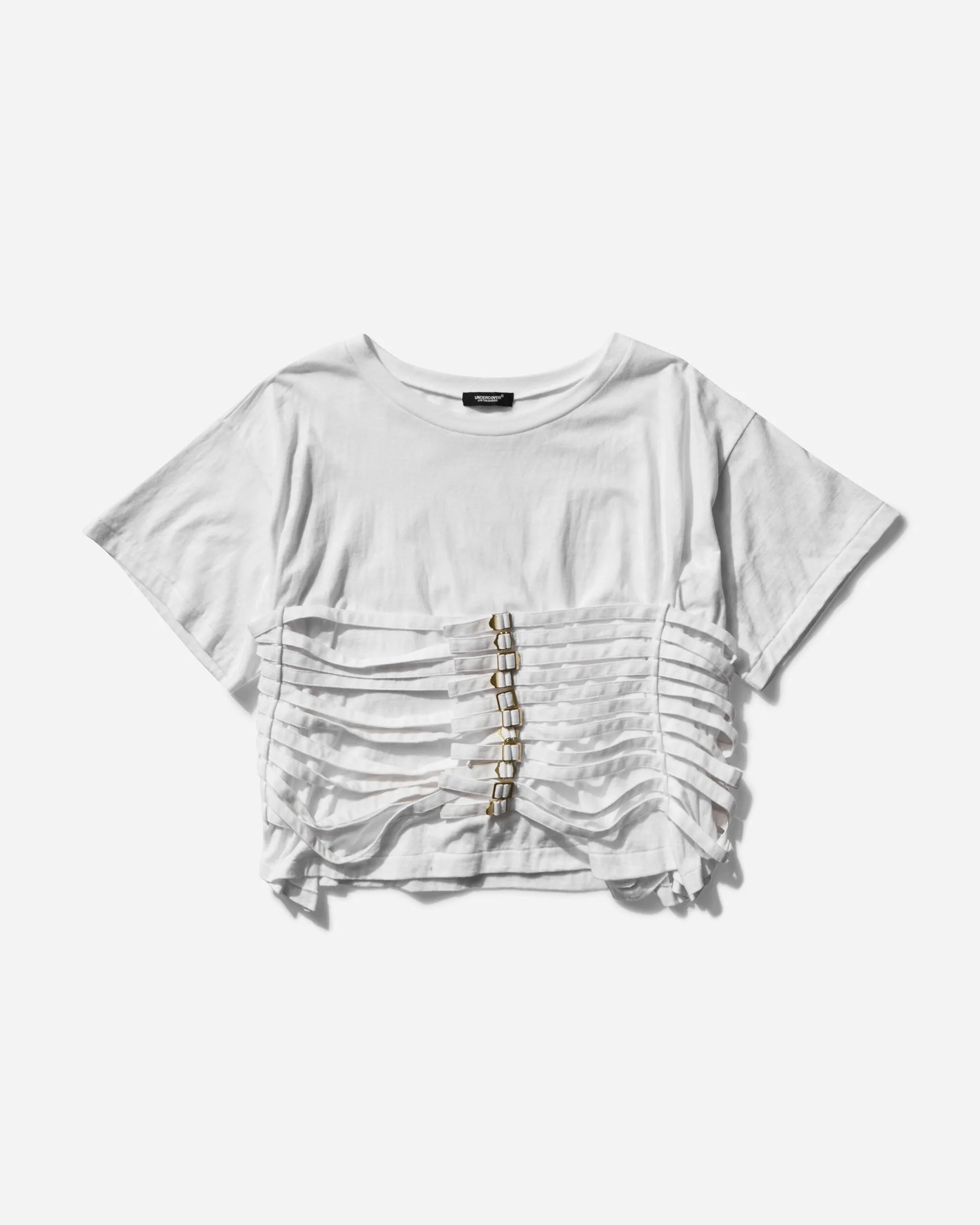 Women's Belted Wide Sleeve T-Shirt White