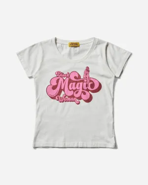 Women's Black Magic Woman Baby T-Shirt White