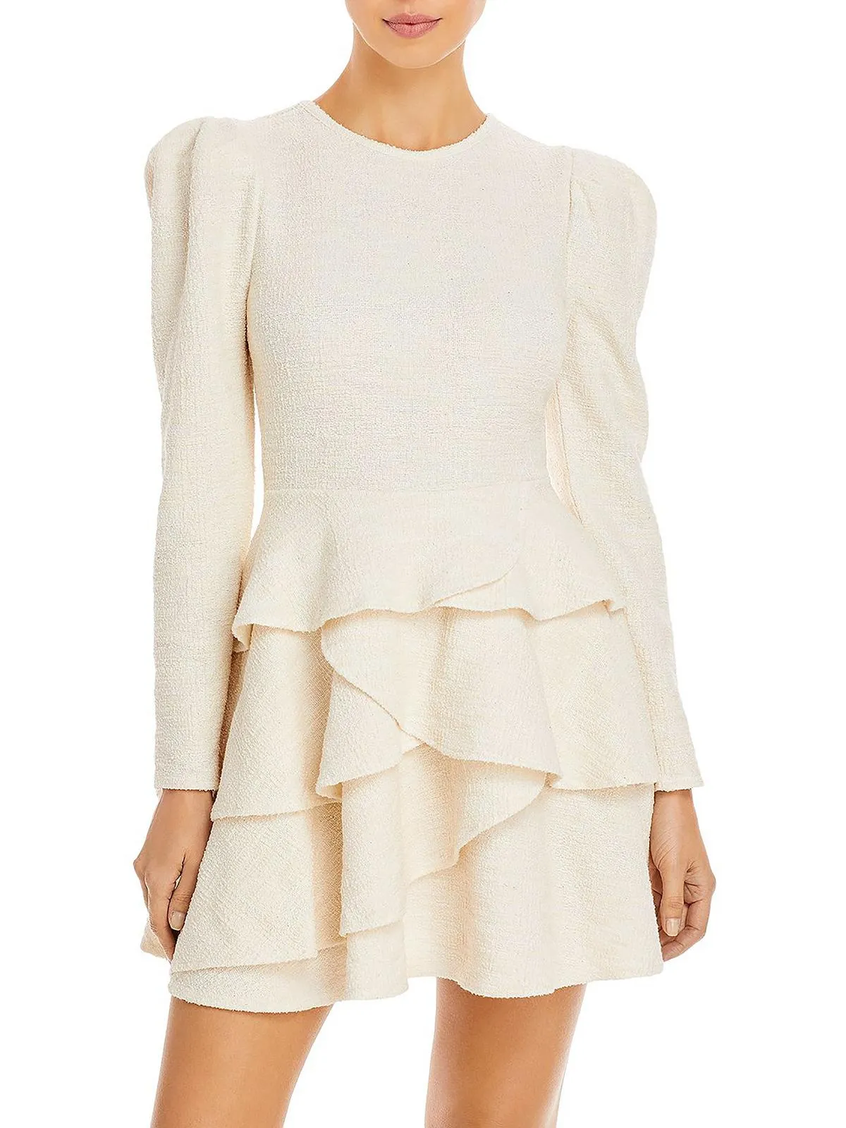Womens Boucle Short Mini Dress