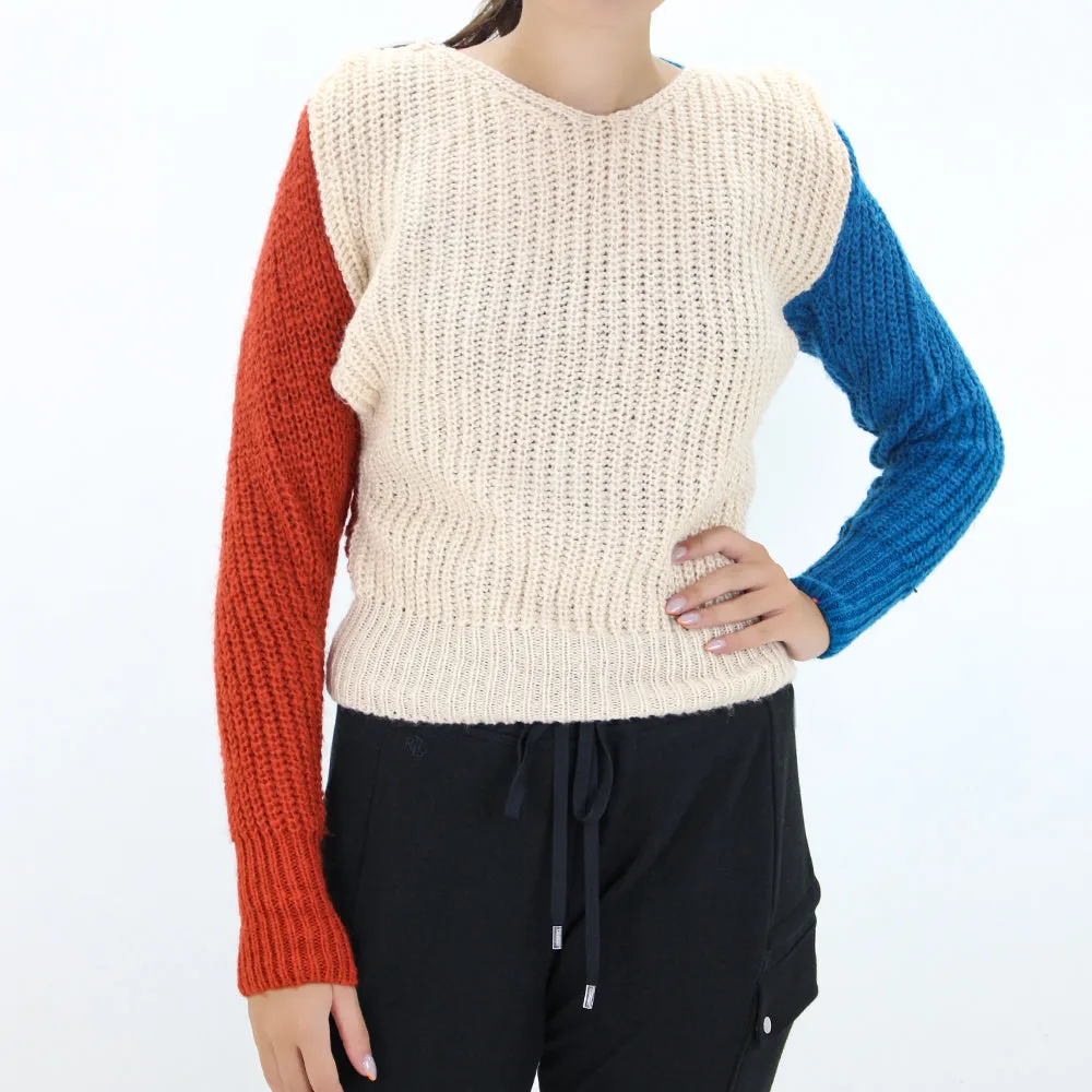 Women's Cable-Knit Hood-Neck Swater,Multi