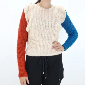 Women's Cable-Knit Hood-Neck Swater,Multi