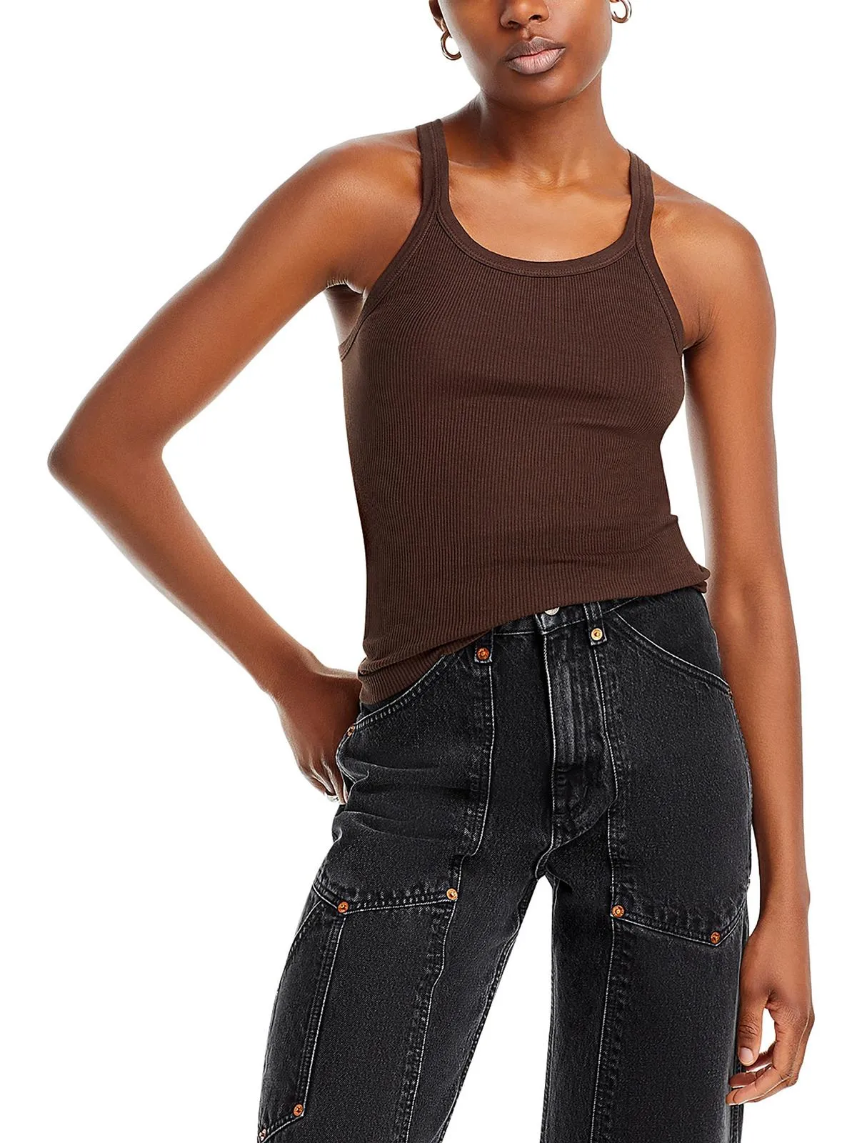 Womens Cotton Ribbed Tank Top