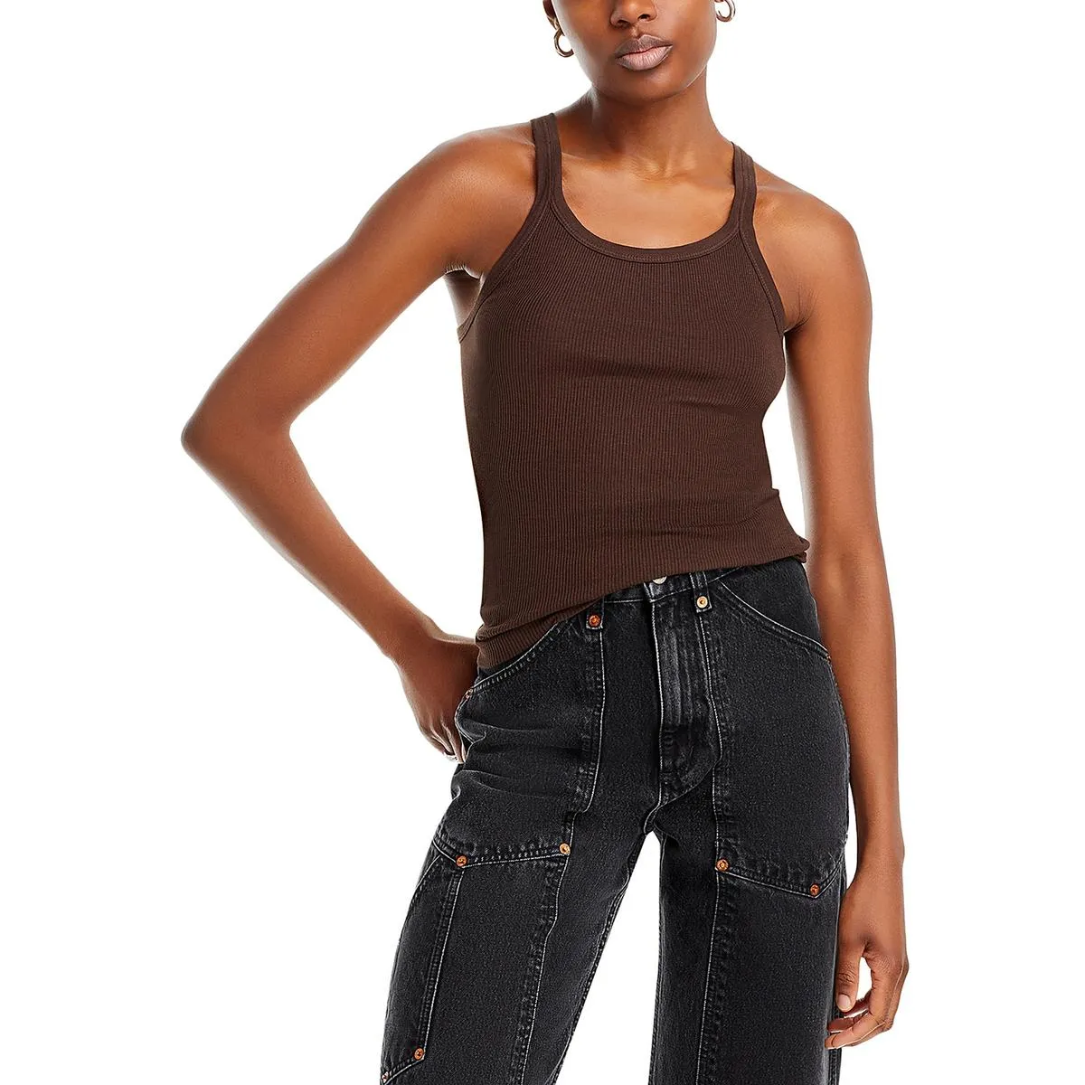 Womens Cotton Ribbed Tank Top