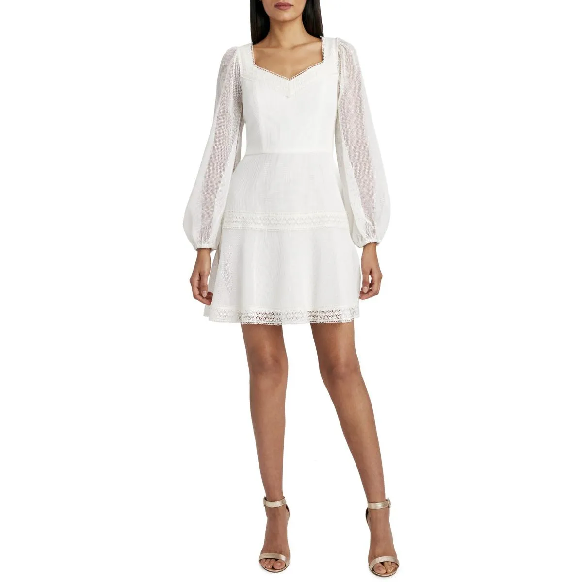 Womens Crochet Short Mini Dress