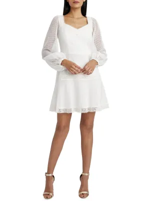 Womens Crochet Short Mini Dress