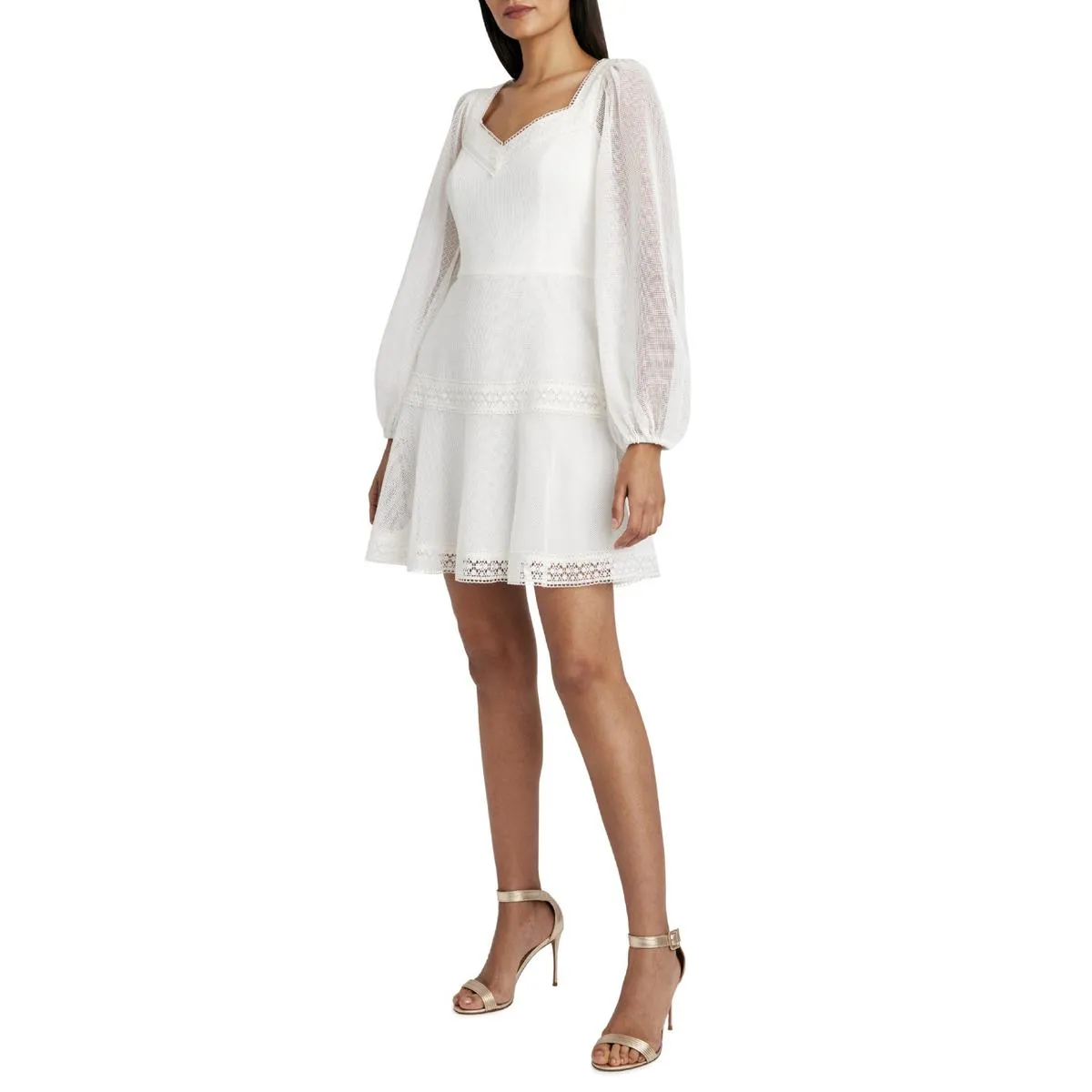 Womens Crochet Short Mini Dress