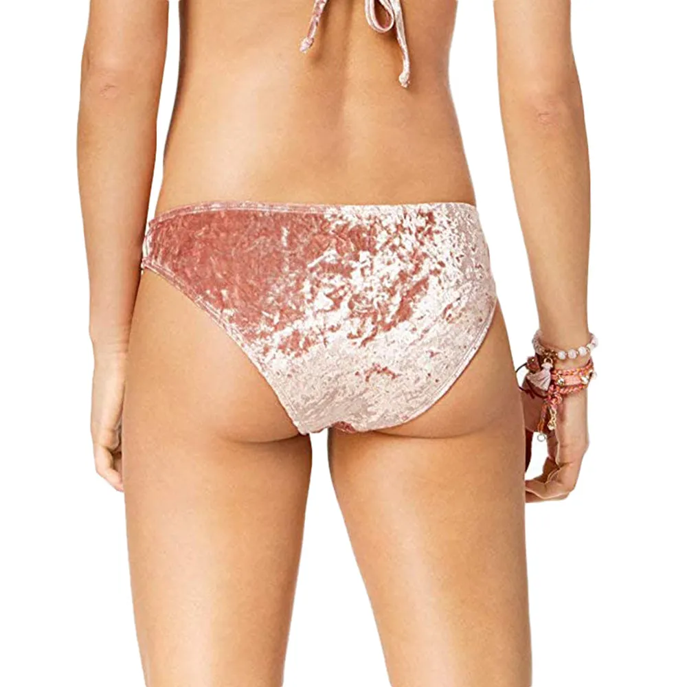 Women's Crushed Velvet Hipster Bikini Bottoms,Somo