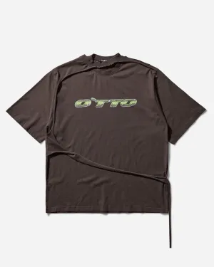 Women's Deconstructed Oversized T-Shirt Dark Brown