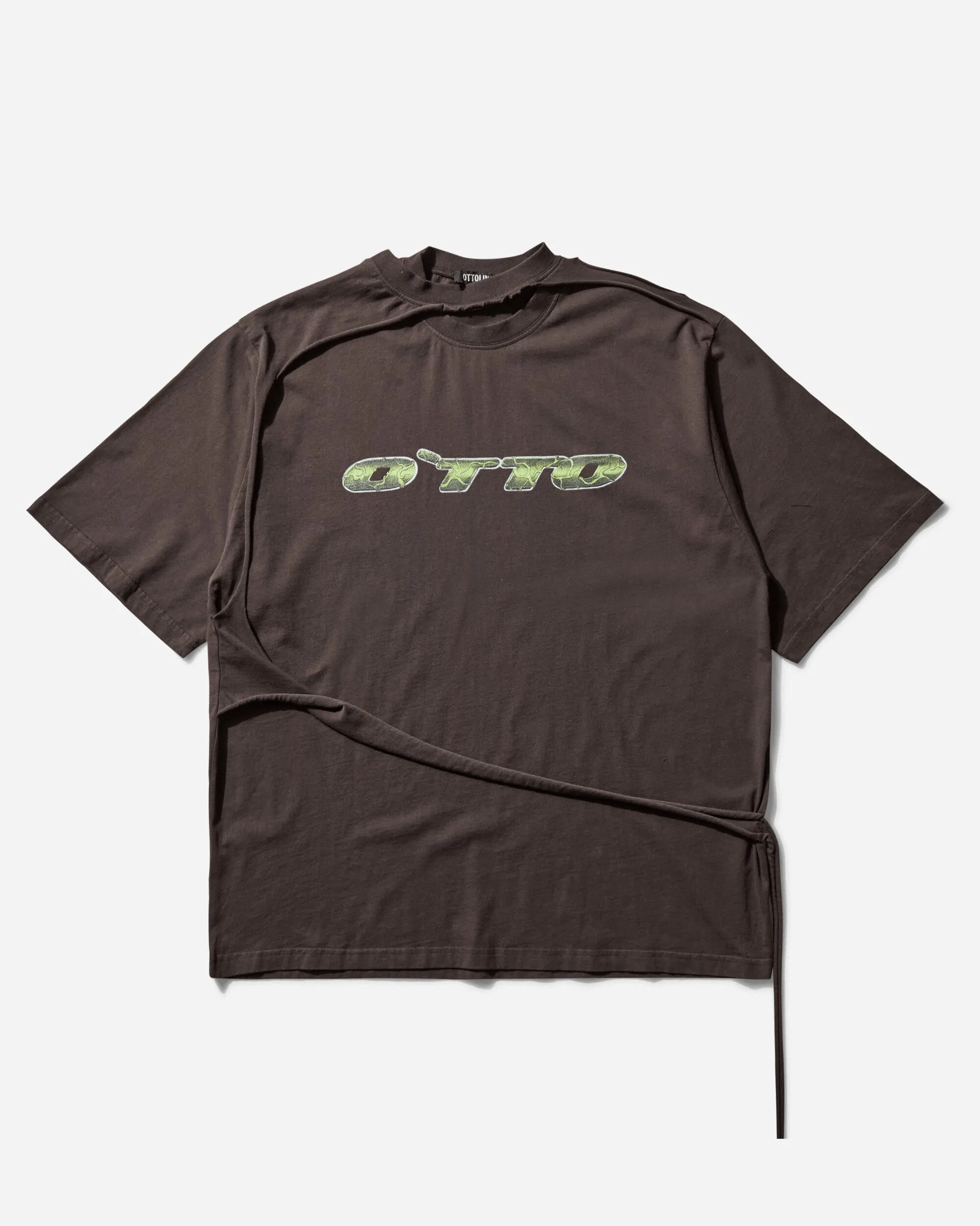 Women's Deconstructed Oversized T-Shirt Dark Brown
