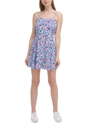 Women's Floral Printed Dress,Blue