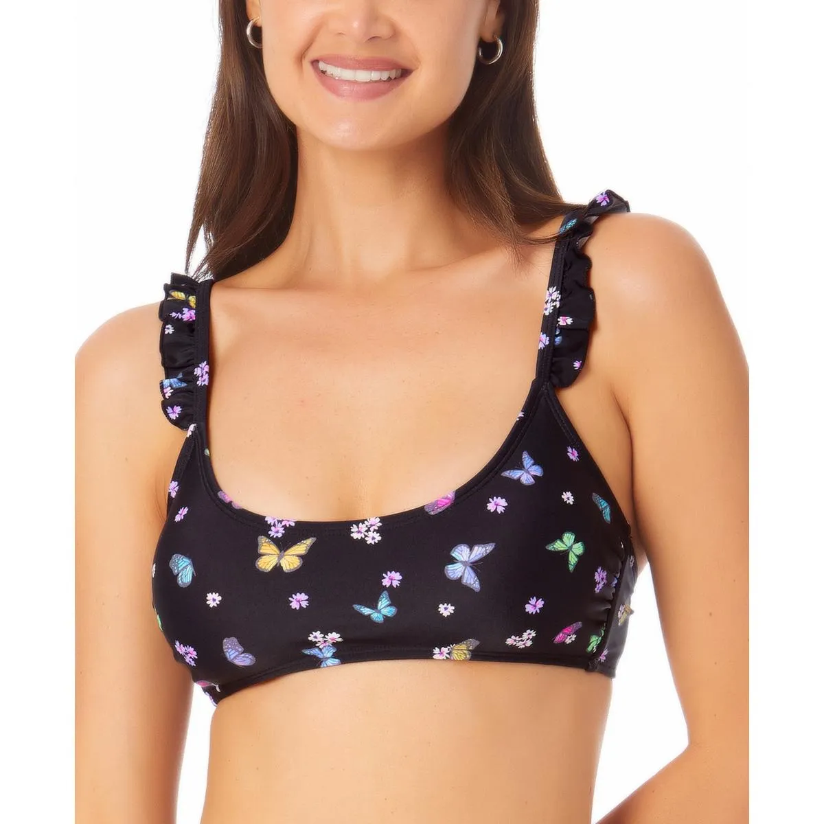 Womens Floral Removable Padding Bikini Swim top