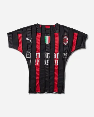 Women's Football Tee Top Mixed Black Red