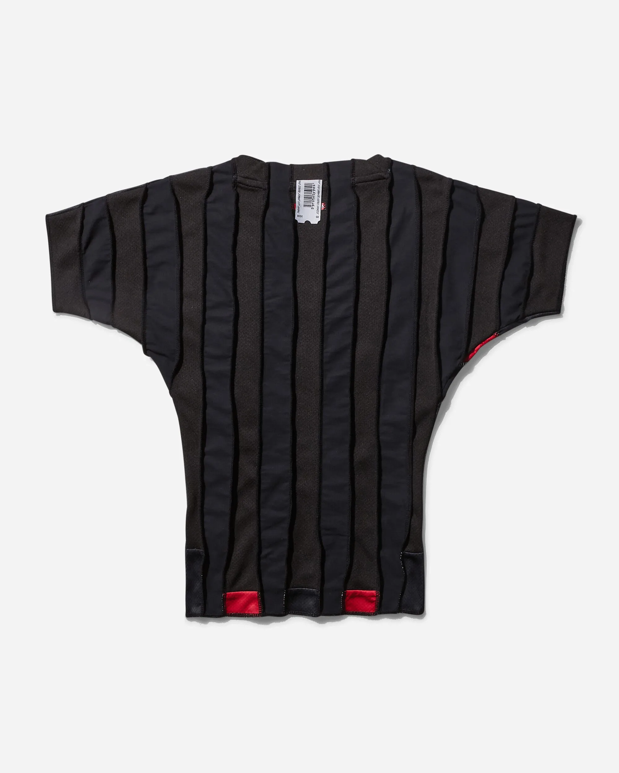 Women's Football Tee Top Mixed Black Red
