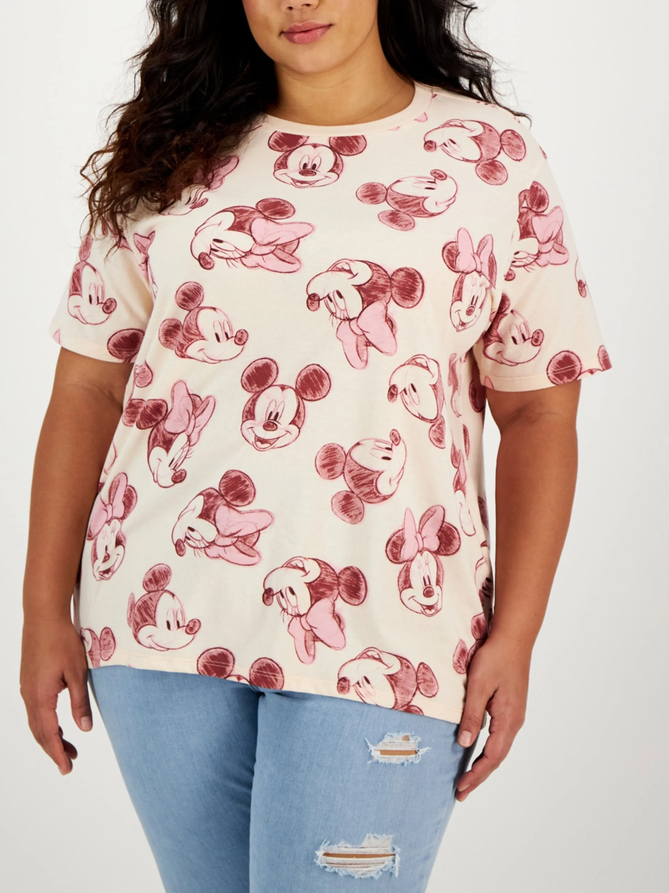 Women's Graphic Printed T-Shirt,Light Pink