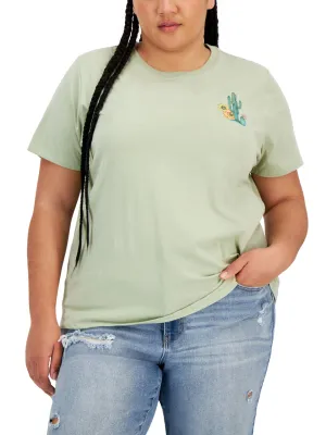 Women's Graphic Printed T-Shirt,Olive