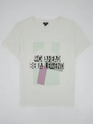 Women's Graphic Printed T-Shirt,White