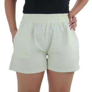 Women's High Waisted Pull On Short,Lemon Green