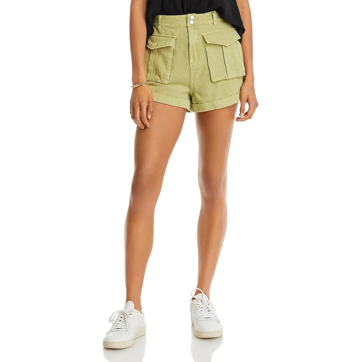 Womens Linen Denim Shorts