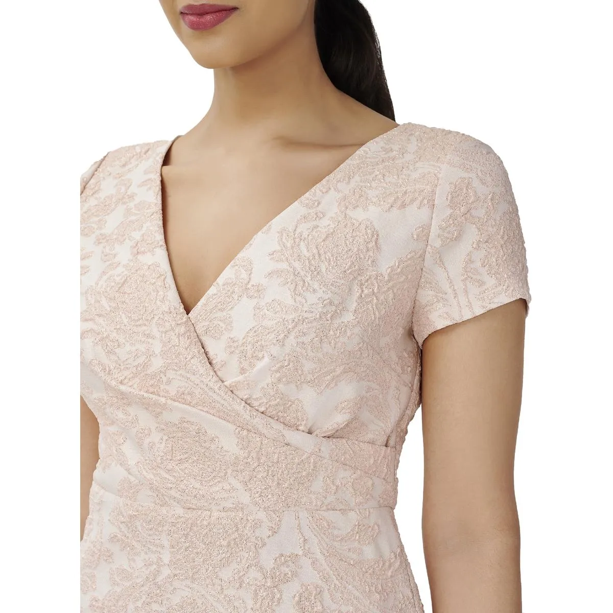 Womens Metallic Short Sheath Dress