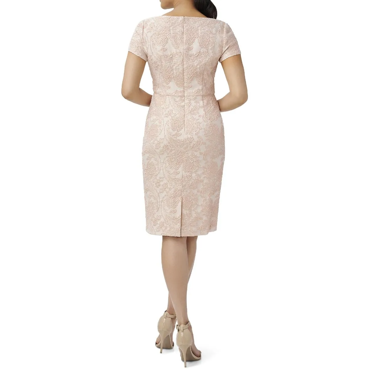 Womens Metallic Short Sheath Dress