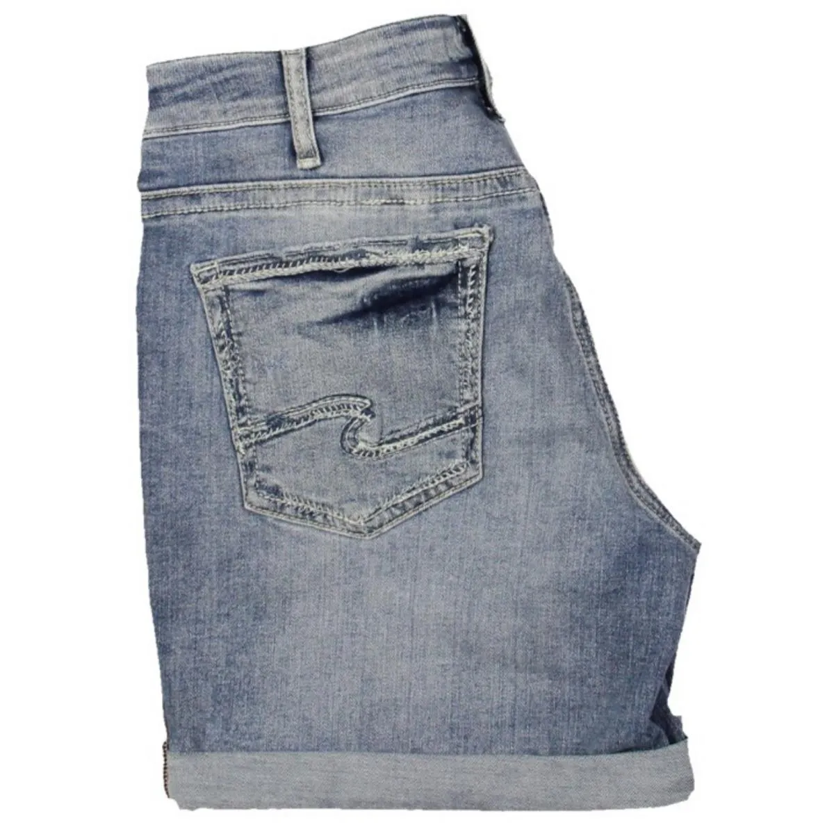 Womens Mini Embroidered Denim Shorts