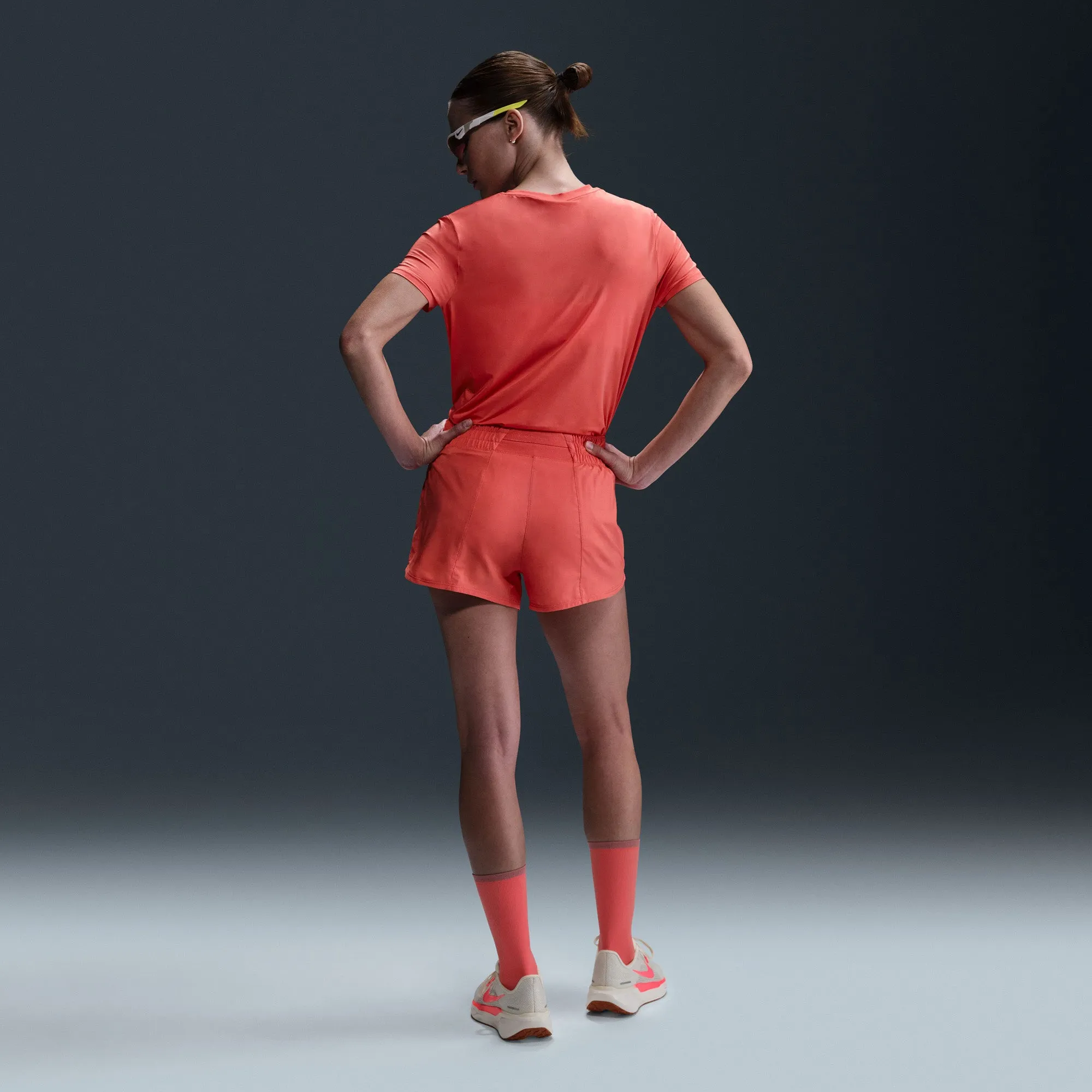 Women's One Swoosh Dri-FIT Mid-Rise Brief-Lined Running Shorts