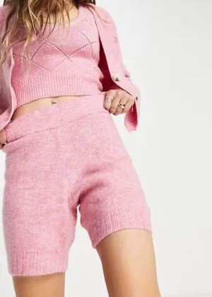 Women's Plain Knitted Short,Pink