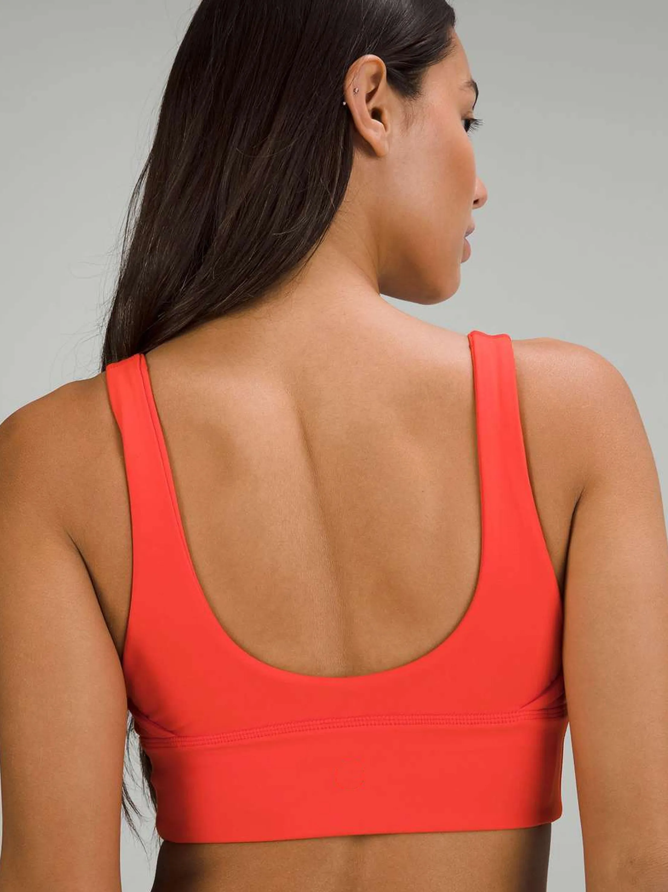 Women's Plain Solid Sport Top,Orange