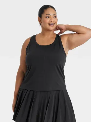 Women's Plain Sport Tank Top,Black