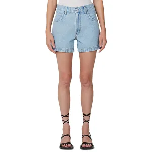 Womens Pocket Light Wash Denim Shorts