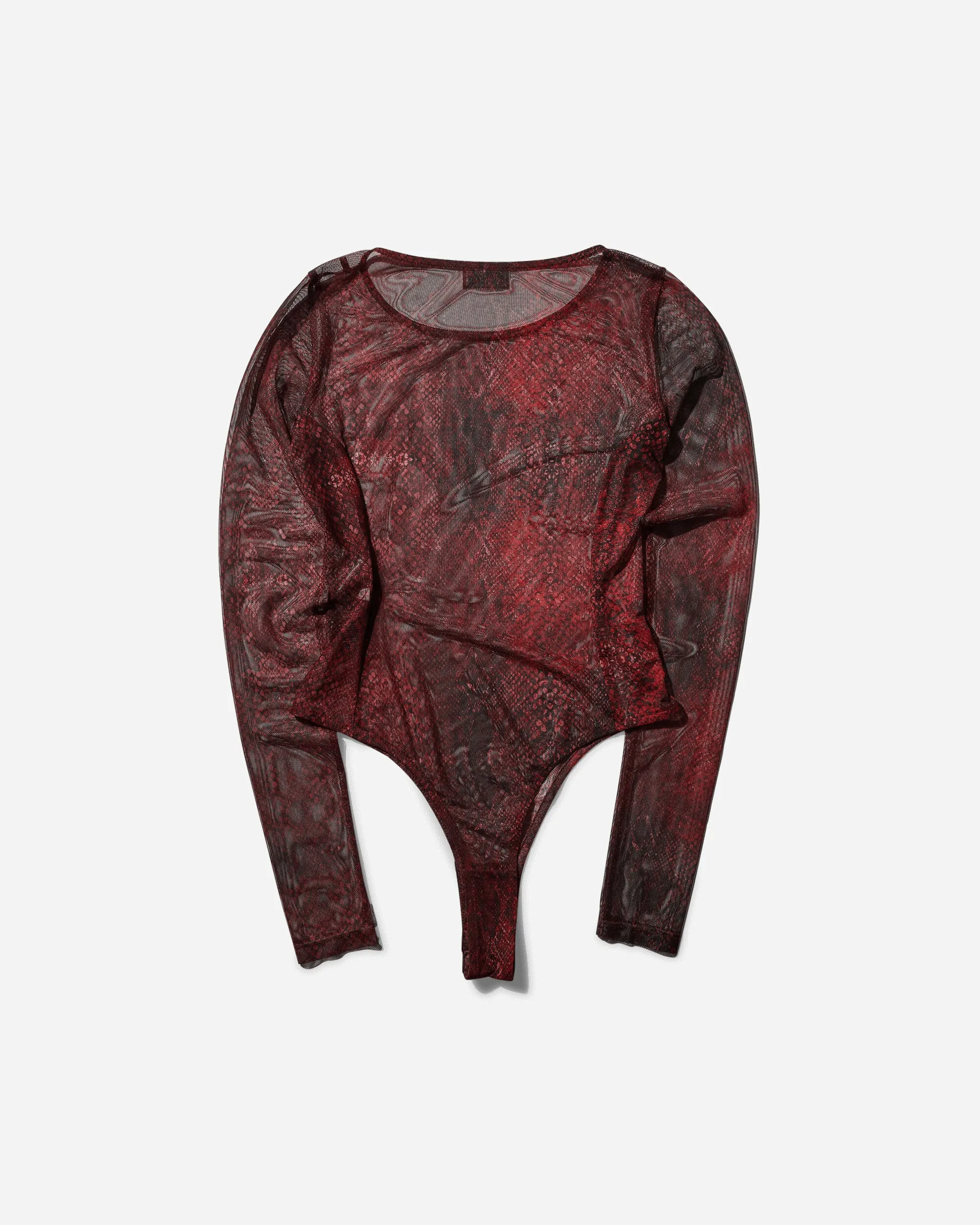 Women's Printed Mesh Bodysuit Petite