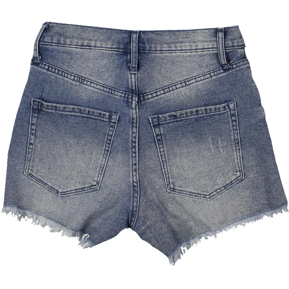Womens Raw Hem Denim Casual Shorts