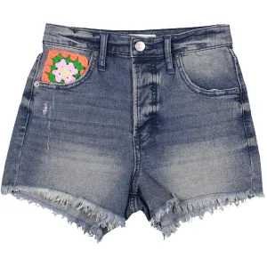 Womens Raw Hem Denim Casual Shorts