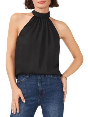 Womens Satin Draped Tank Top