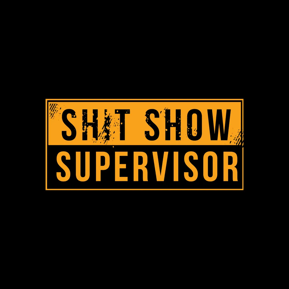 Women's Sh*t Show Supervisor V-Neck - Black