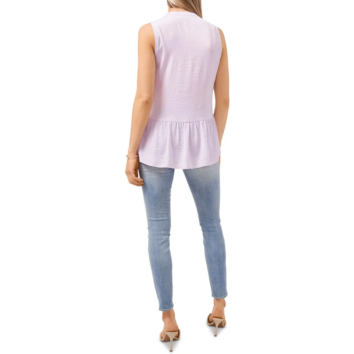 Womens Sleeveless Peplum Tank Top