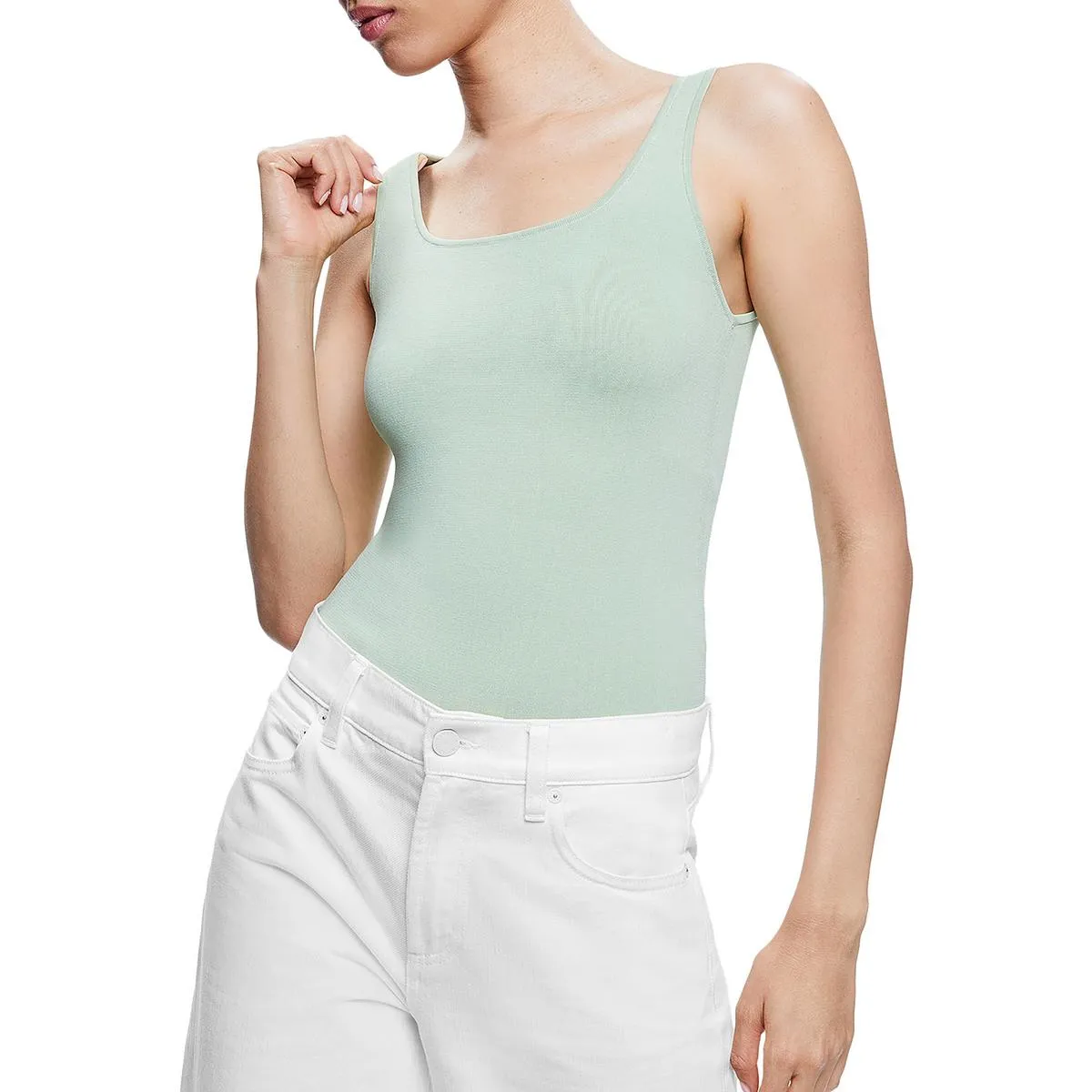 Womens Solid Sleveless Tank Top