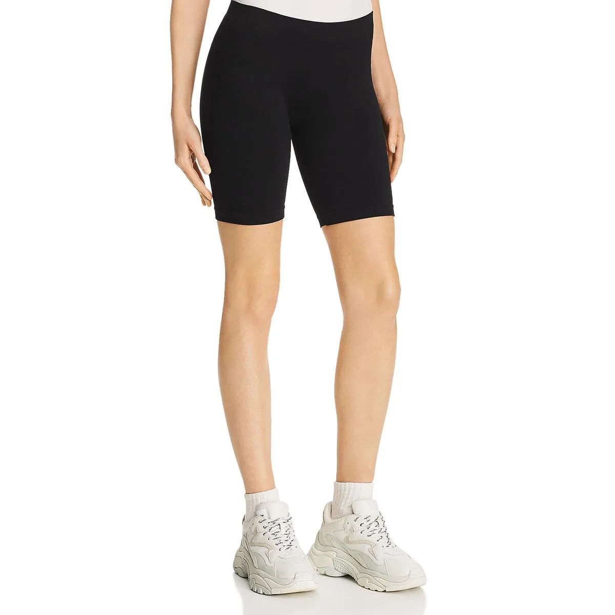 Womens Solid Stretch Bike Shorts
