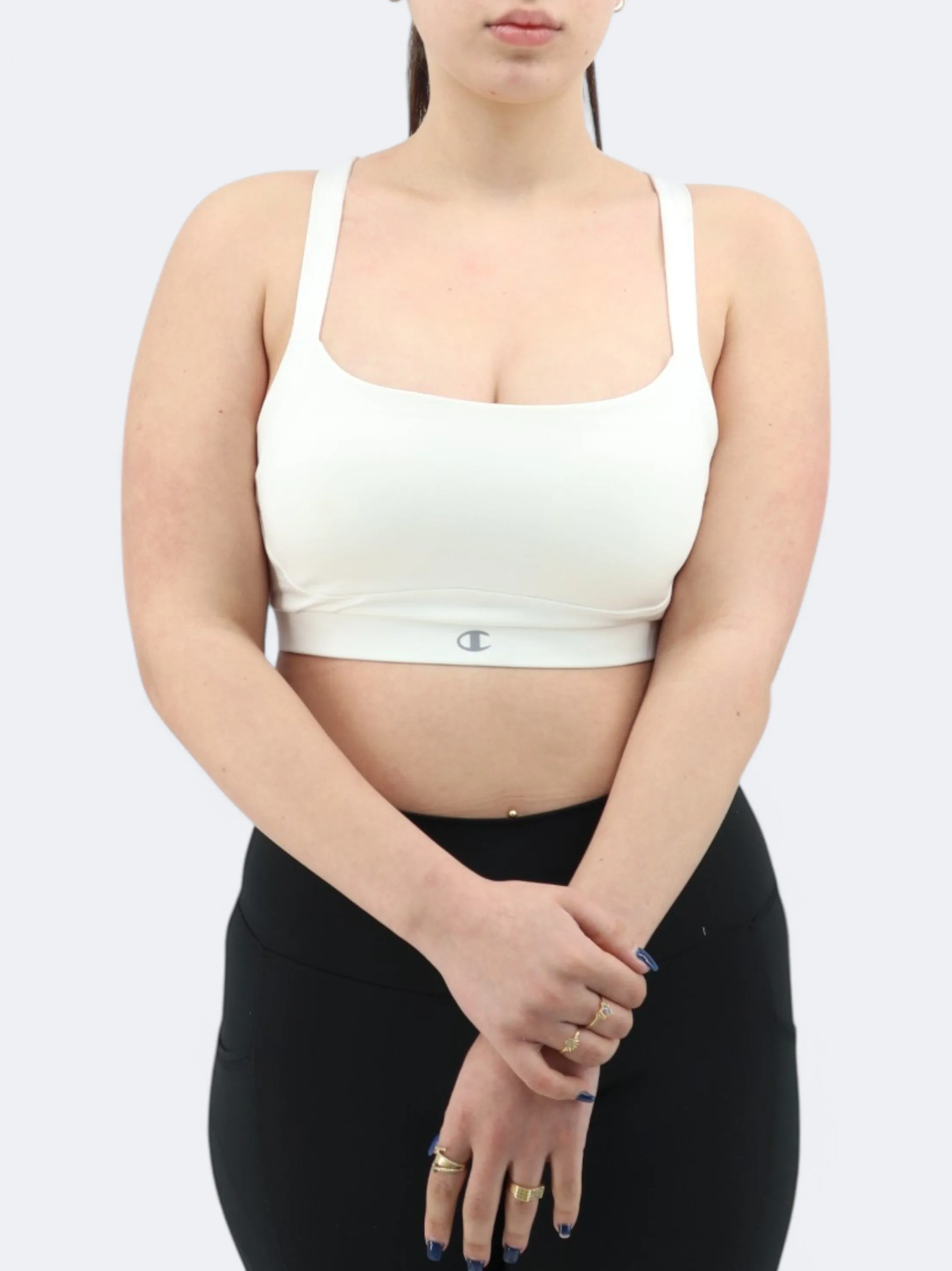 Women's Sports Cropped Top,White