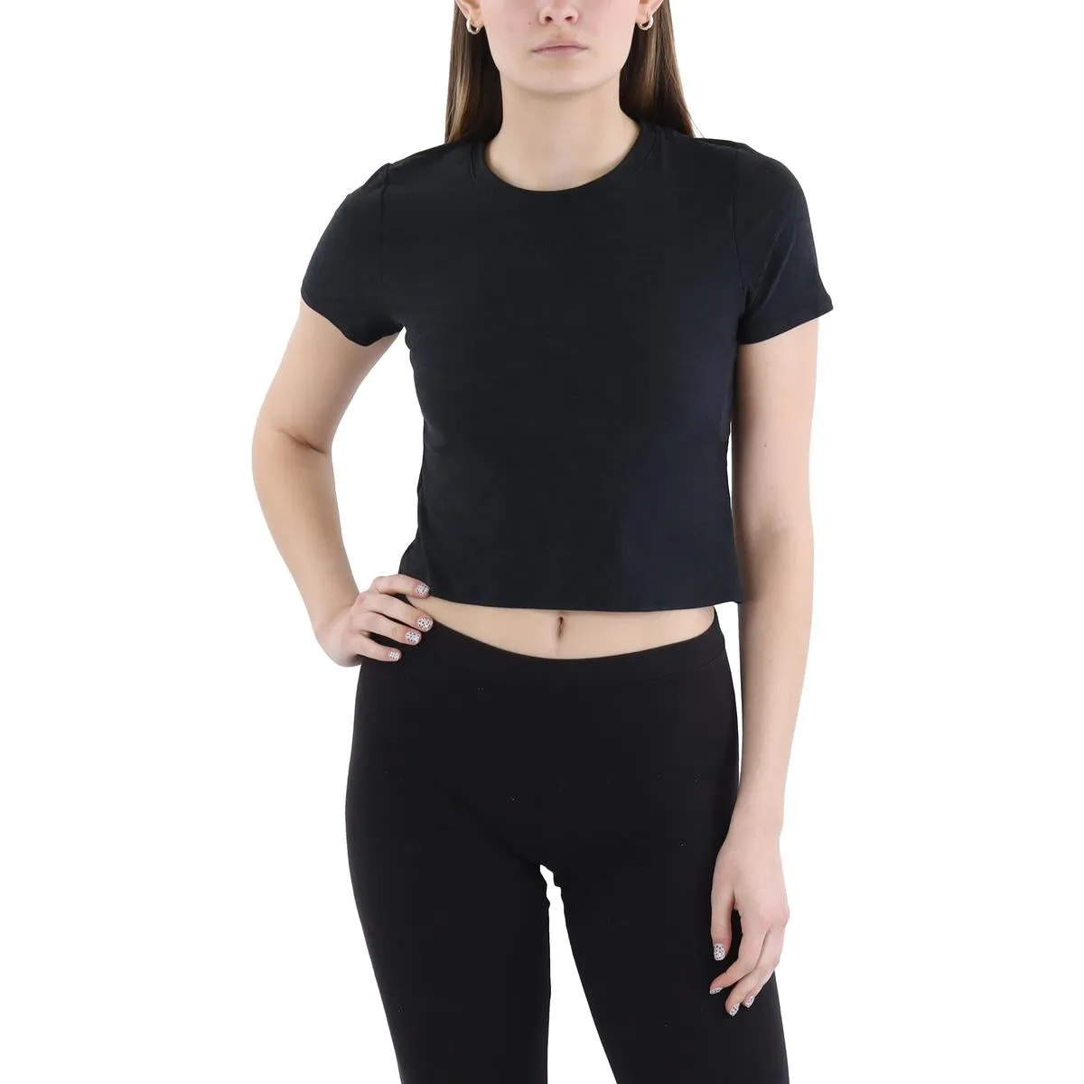 Womens Stretch Polyester Crop Top