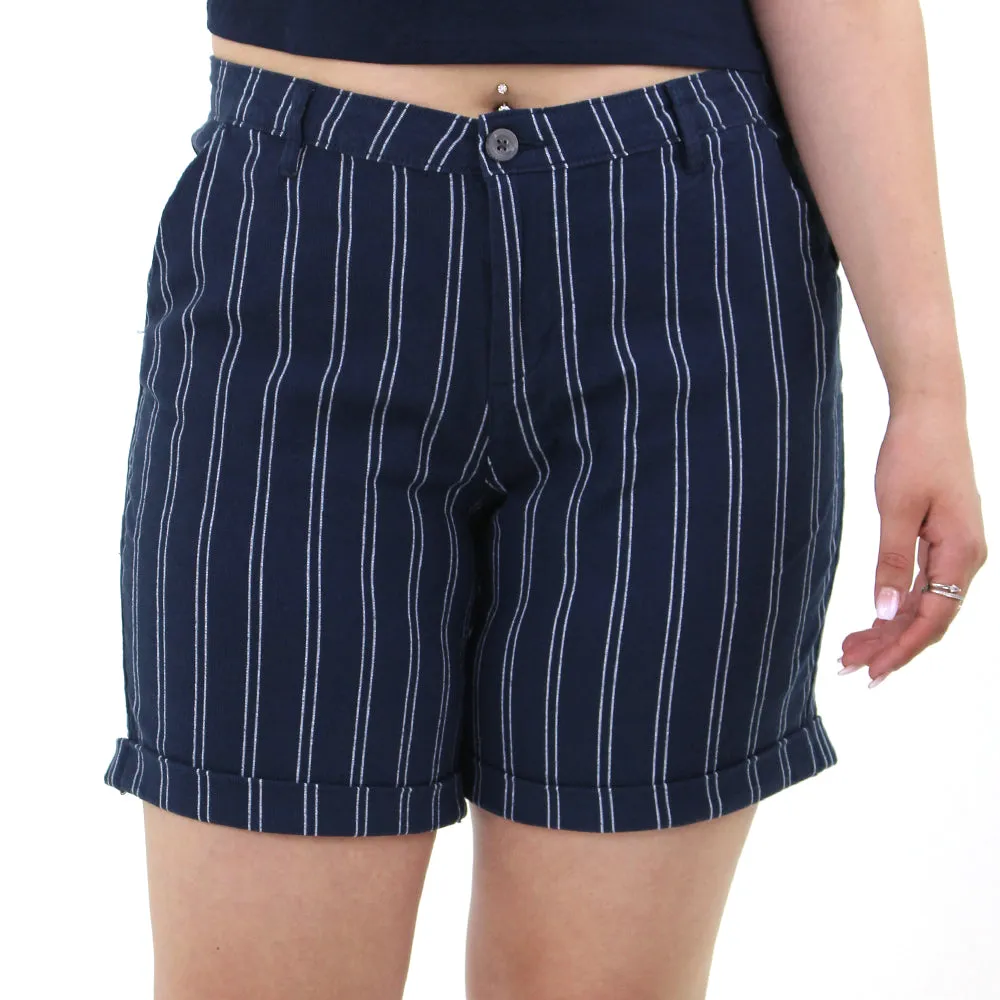 Women's Striped Short,Navy