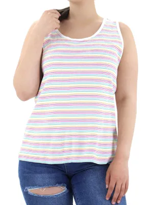 Women's Striped Tank Top,Multi