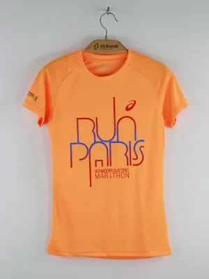 Women's Text Print Sport Top,Orange