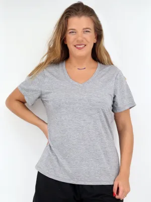 Women's Textured Sport T-Shirt,Light Grey