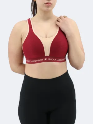 Women's Textured Sports Bra,Burgundy