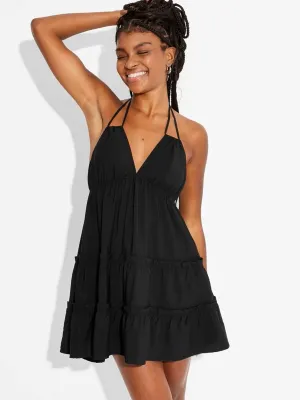 Women's Tiered Dress,Black