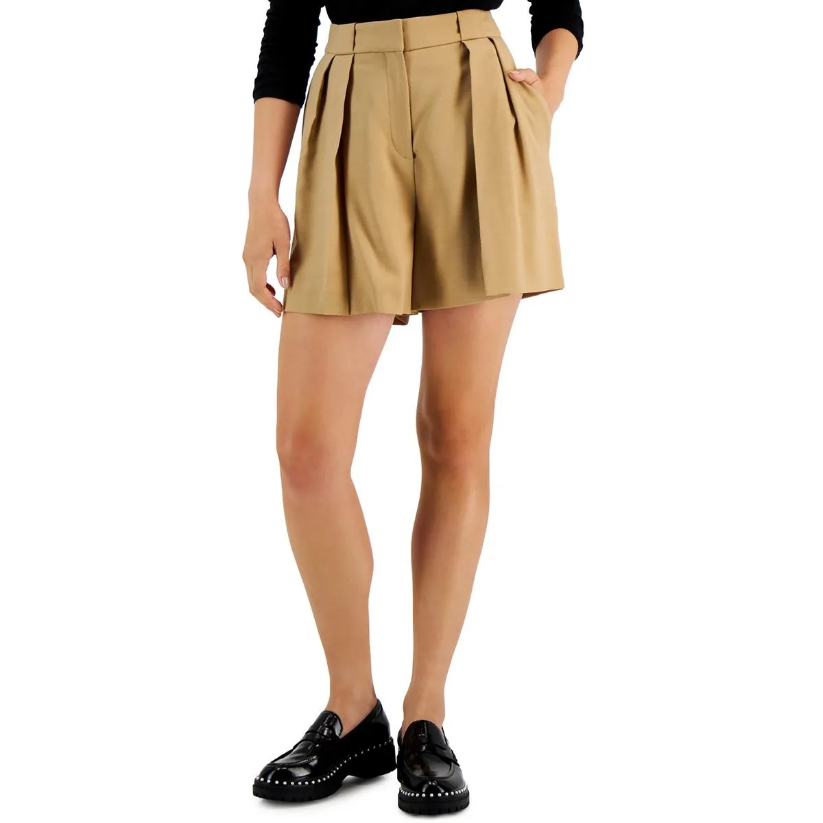 Womens Wool High-Waist Shorts