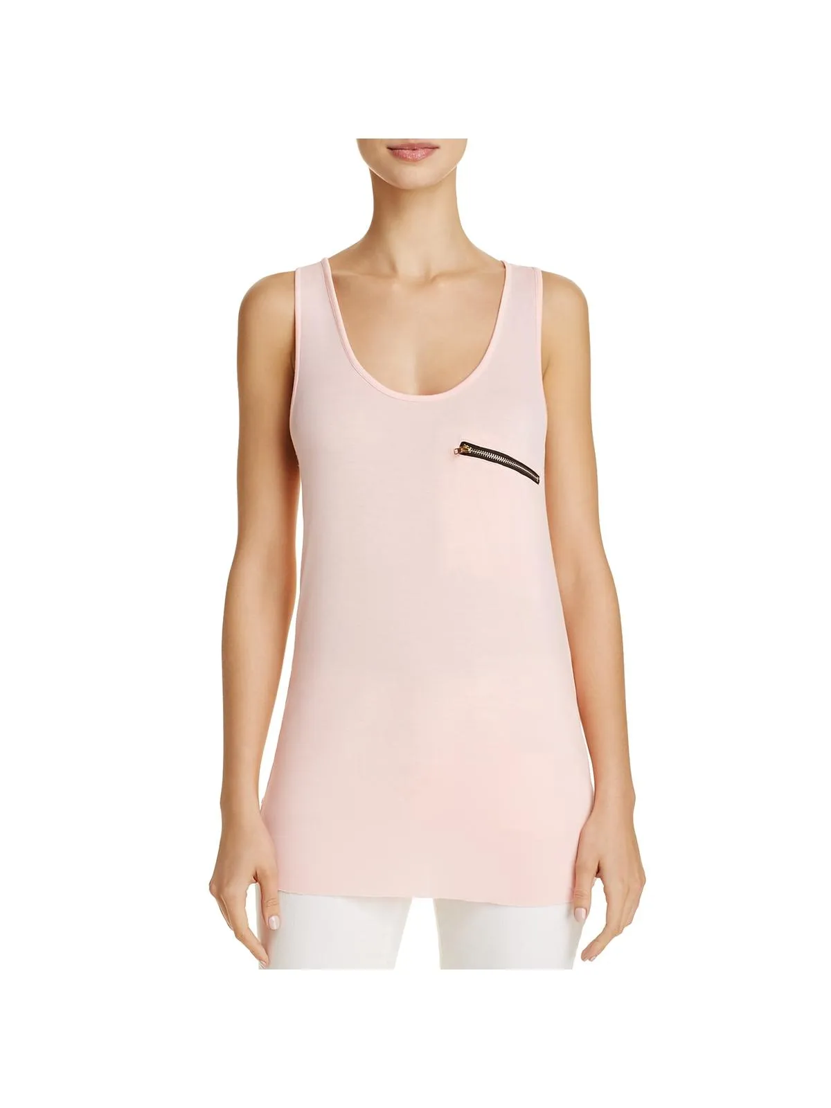 Womens Woven Zipper Tank Top